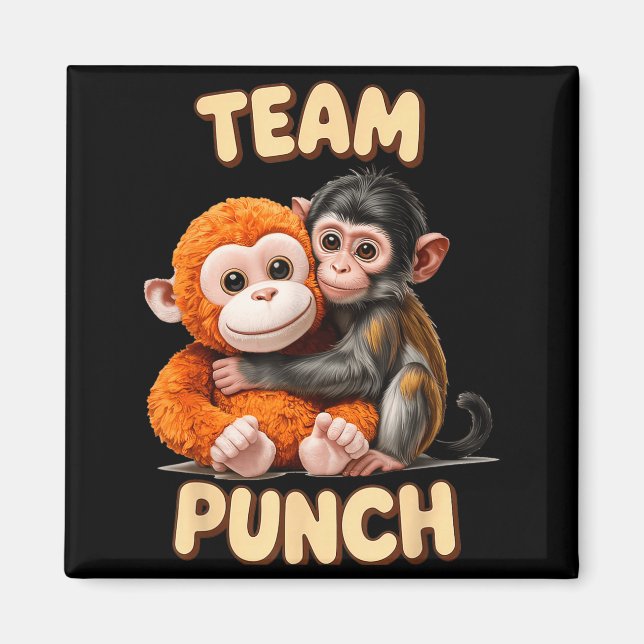 Team Punch - Affengrüße  Magnet (Vorne)