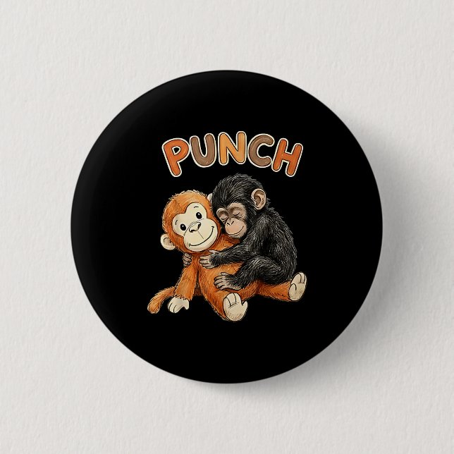 Team Punch - Baby-Affen-Schlag  Button (Vorderseite)