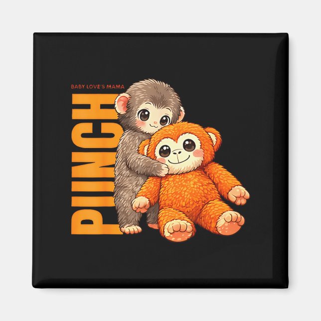 Team Punch - Baby-Affen-Schlag  Magnet (Vorne)