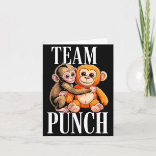 Team Punch - süßer Babyaffe Karte
