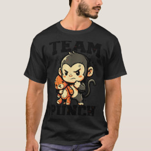 Team punch tough Baby-Affen-Plüsch-Stofftier-Meme T-Shirt