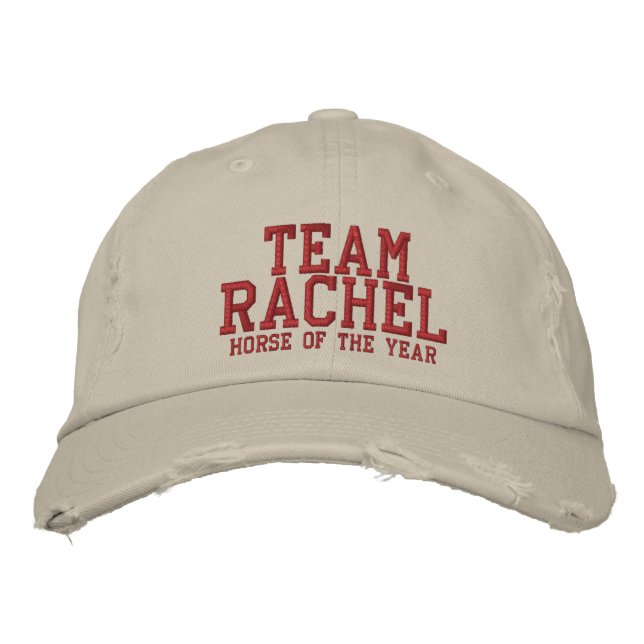 TEAM RACHEL - Pferd des Jahres Bestickte Baseballkappe (Vorderseite)