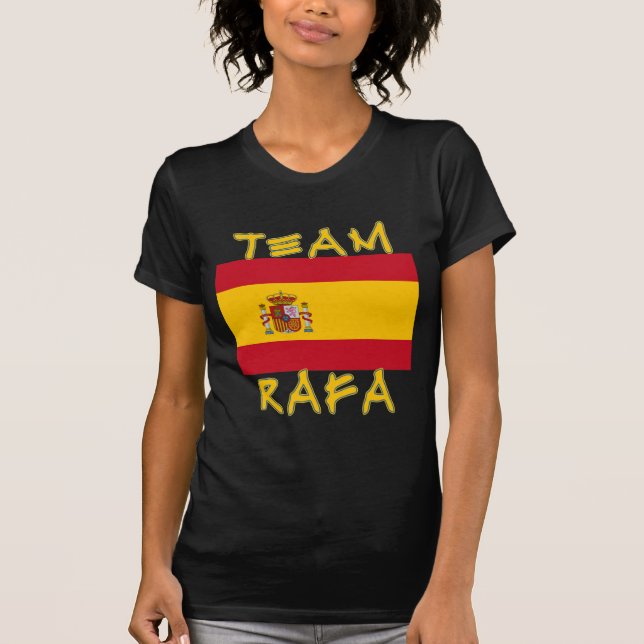 Team Rafa mit spanischer Flagge T-Shirt (Vorderseite)