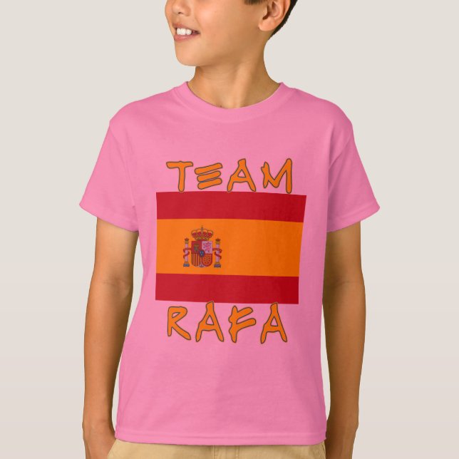 Team Rafa mit spanischer Flagge T-Shirt (Vorderseite)