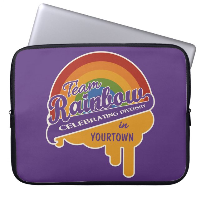Team Rainbow benutzerdefinierte Notebookhülle Laptopschutzhülle (Vorderseite)