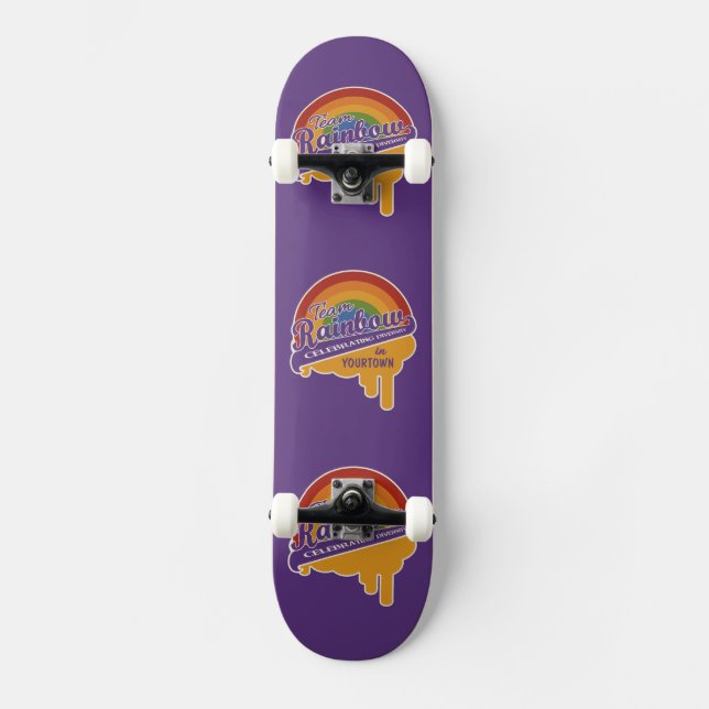 Team Rainbow Custom Skateboard (Vorderseite)