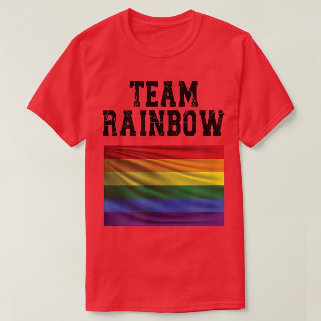 Team Rainbow, LGBTQ, LGBT, Gay-Pride T-Shirt (Design vorne)
