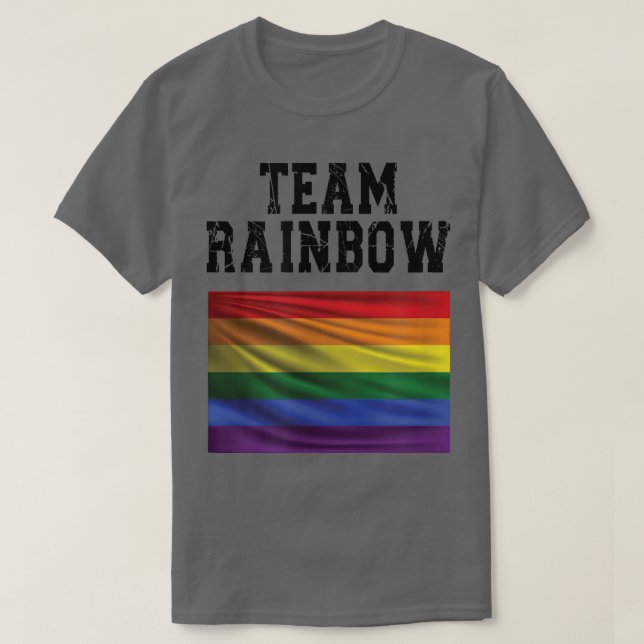 Team Rainbow, LGBTQ, LGBT, GayPride  T-Shirt (Design vorne)