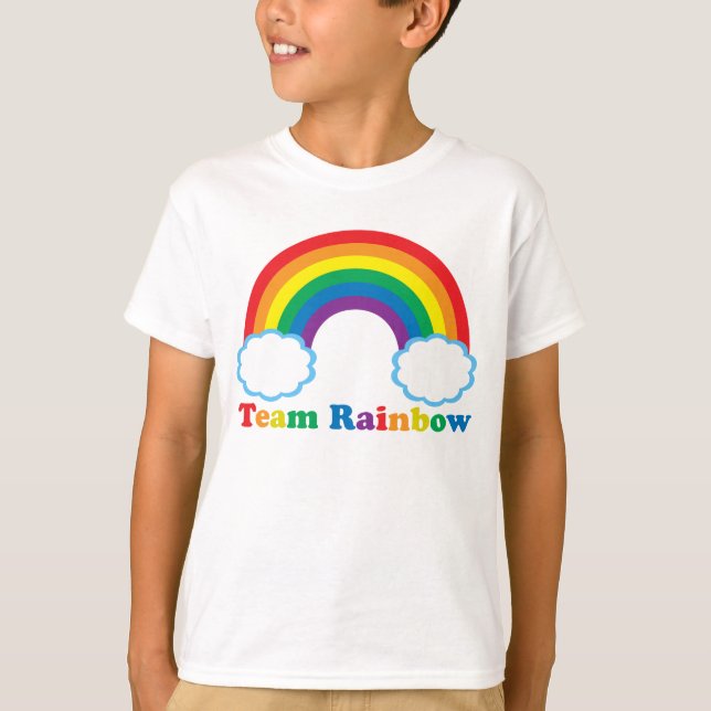 Team Rainbow Niedlich Kids T-Shirt (Vorderseite)