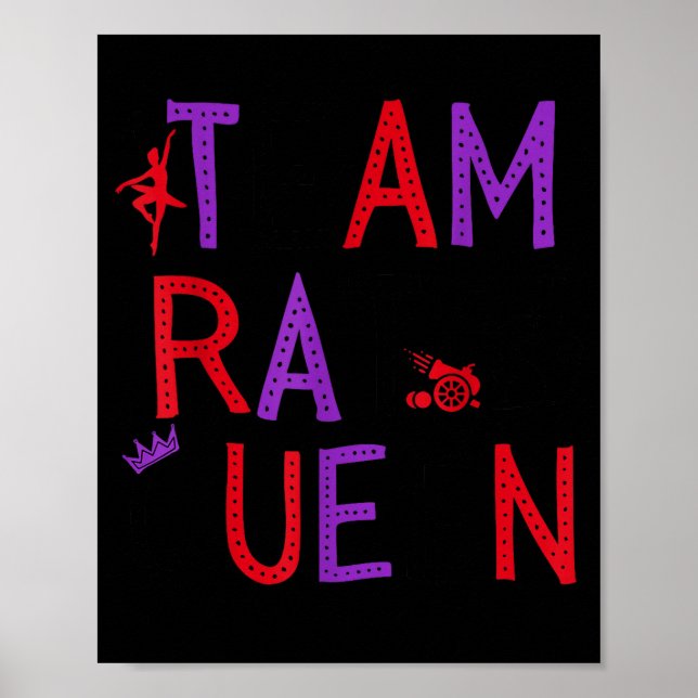 Team Rat Queen Nutcracker Ballet Christmas Womens  Poster (Vorne)