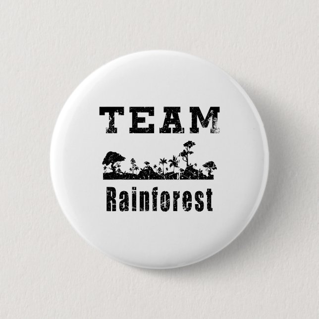 Team Regenwald Erdtag Vintage  Button (Vorderseite)