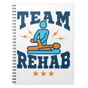 Team Rehab Physikalischer Therapeut Squad Mitarbei Notizblock