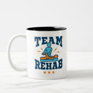 Team Rehab Physikalischer Therapeut Squad Mitarbei Zweifarbige Tasse