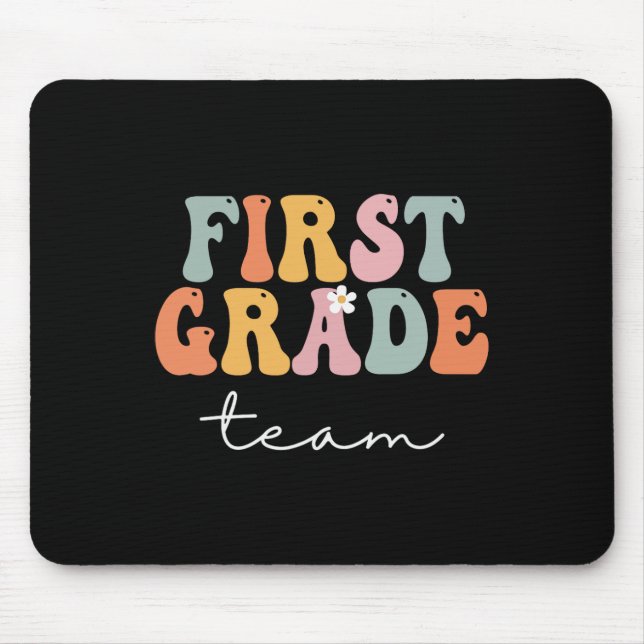 Team Retro Groovy Vintag erster Schultag Mousepad (Vorne)