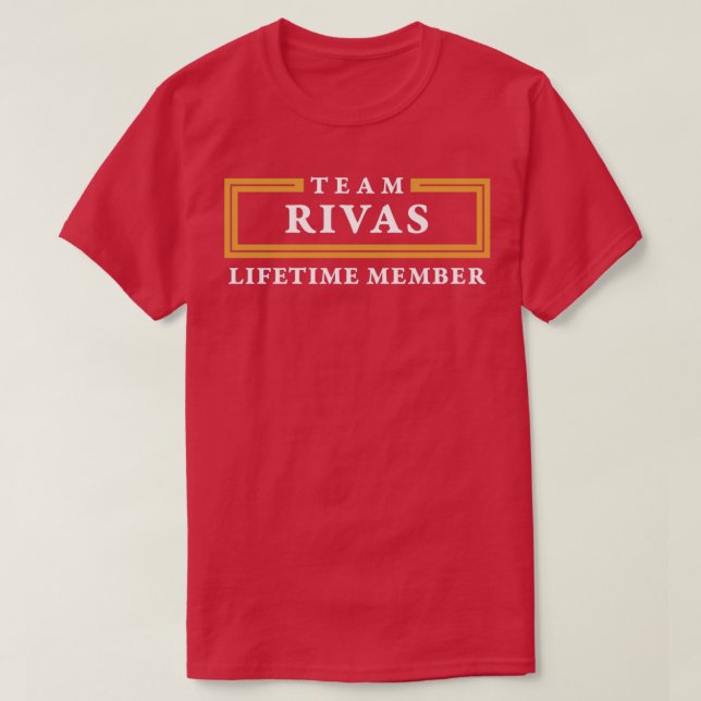 Team Rivas Lifetime Member Surname  T-Shirt (Design vorne)