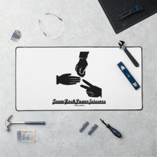 Team Rock Paper Scisser Handspiel Entscheider Schreibtischunterlage