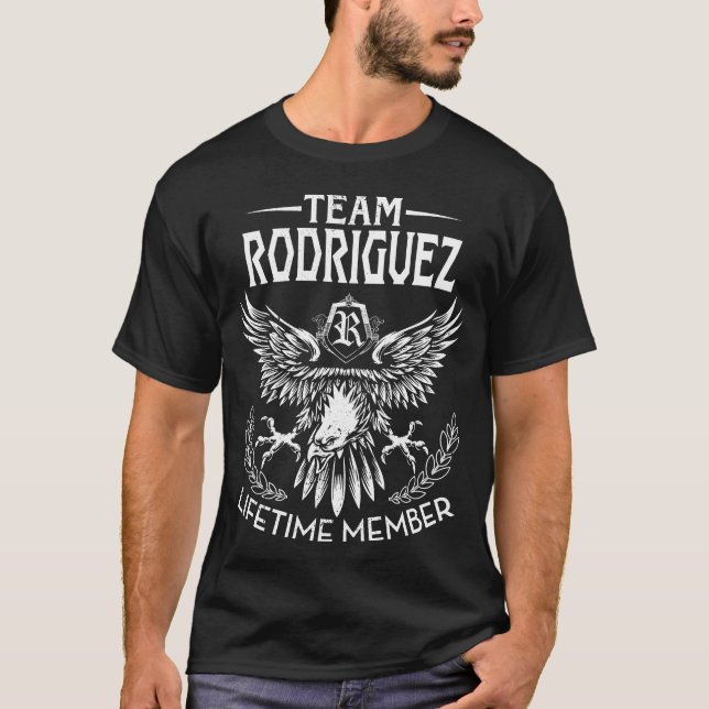 Team RODRIGUEZ Lebenszeit Nachname des Mitglieds T-Shirt