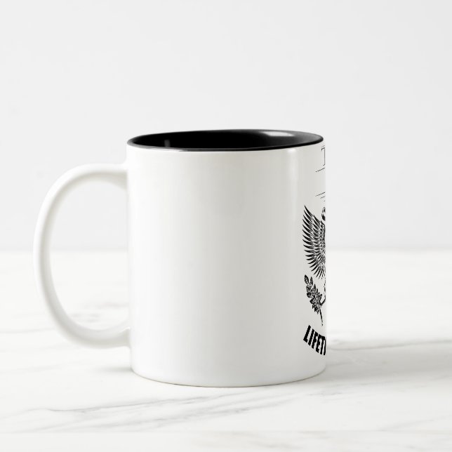 Team Roe Lifetime-Mitglied Zweifarbige Tasse (Links)