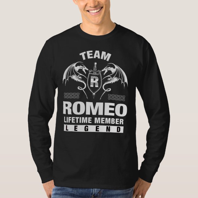 Team Romeo Lifetime Mitglied T-Shirt (Vorderseite)