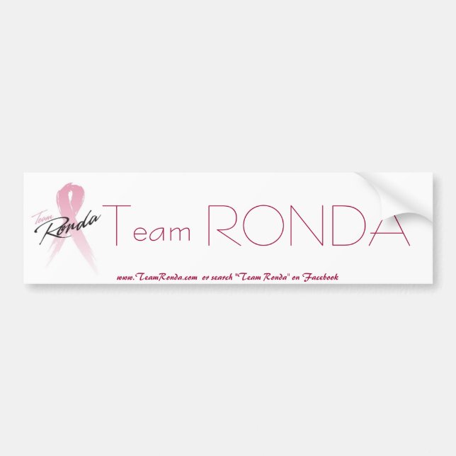 team_ronda, Team RONDA, www.TeamRonda.com oder s… Autoaufkleber (Vorne)