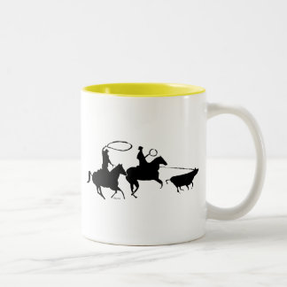 Team Ropers 100 Zweifarbige Tasse