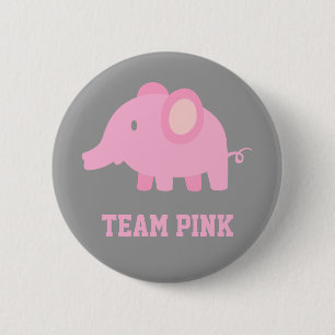 Team-Rosa, Baby-Mädchen-Elefant, Geschlecht decke Button
