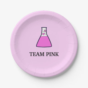 Team-rosa Geschlecht decken Wissenschafts-Becher Pappteller