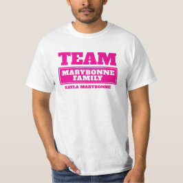 Team rosa personalisierte Familie oder Gruppe T -  T-Shirt