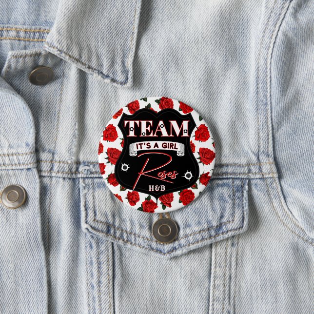 Team Rosen Pistolen oder Rosen Geschlecht Enthüllu Button (Beispiel)
