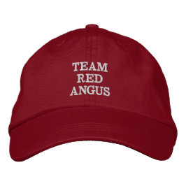 Team-roter Angus-Hut Bestickte Baseballkappe