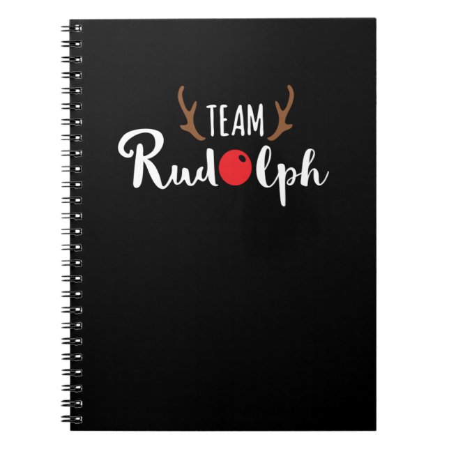 Team Rudolph Christmas Motif Notizblock (Vorderseite)