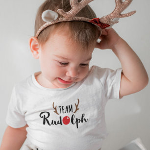Team Rudolph Familien-Weihnachtsdesign Baby T-shirt