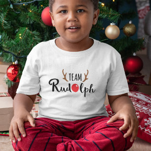 Team Rudolph Familien-Weihnachtsdesign Kleinkind T-shirt