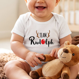 Team Rudolph Family Weihnachtsdesign Baby Strampler
