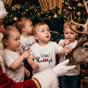 Team Rudolph Family Weihnachtsdesign Kleinkind T-shirt