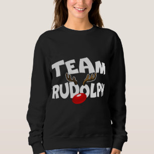 Team Rudolph Niedlich Weihnachtsmann Hirsch Lover Sweatshirt
