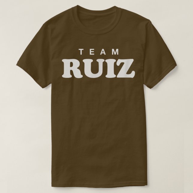 Team Ruiz Personalisierte Nachname Brautbauernfami T-Shirt (Design vorne)