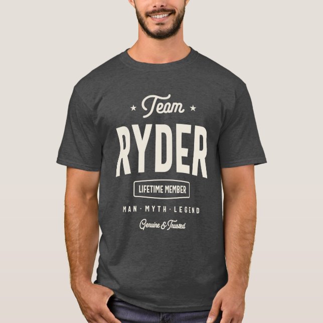Team Ryder Lifetime Mitglied Ryder Name T-Shirt (Vorderseite)