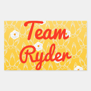 Team Ryder Rechteckiger Aufkleber