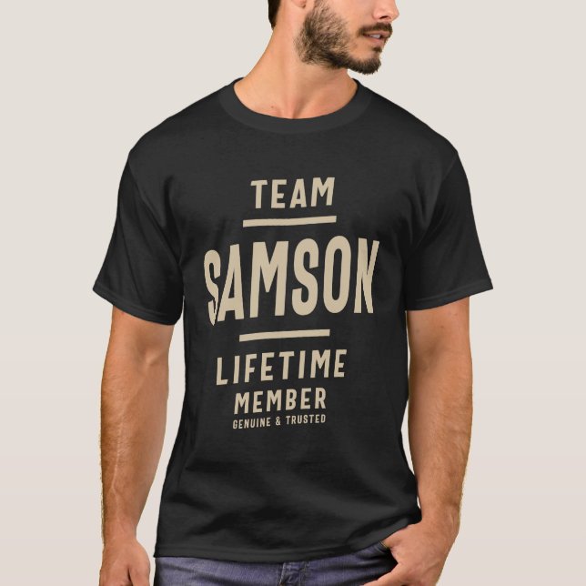 Team Samson Lifetime Member - Name Samson T-Shirt (Vorderseite)