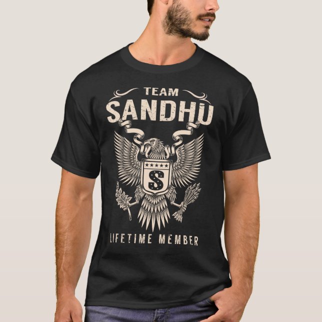Team SANDHU Lifetime-Mitglied T-Shirt (Vorderseite)