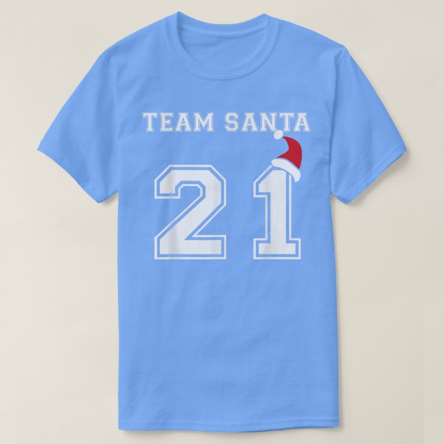 Team Santa 2021 Die sonnige Familie passt Weihnach T-Shirt (Design vorne)