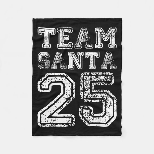 Team Santa 2025 Santa Claus Hat Christmas  Fleecedecke (Vorderseite)