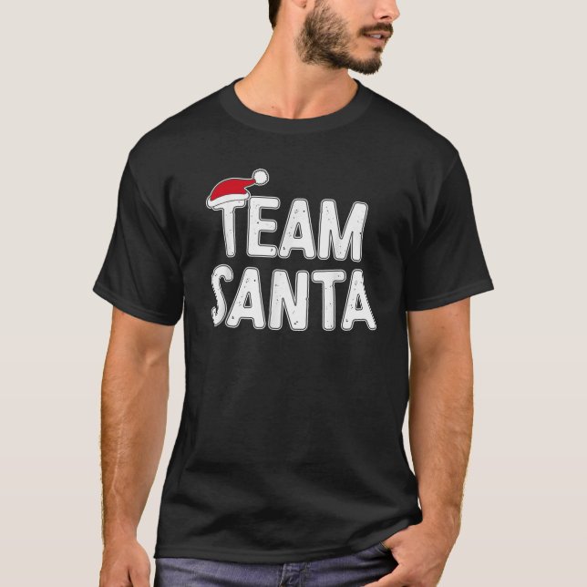 Team Santa Adult Kinder Weihnachtsfeiertag Weihnac T-Shirt (Vorderseite)