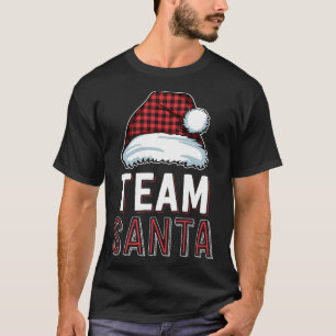 Team Santa Buffalo Kariert Red Family Matching Chr T-Shirt