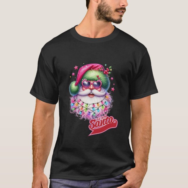 Team Santa Christmas Santa Head Paare Match C T-Shirt (Vorderseite)