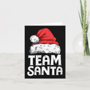 Team Santa Christmas Squad Familie Matching Pajama Karte