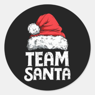 Team Santa Christmas Squad Familie Matching Pajama Runder Aufkleber