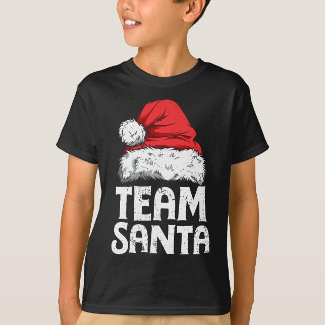 Team Santa Christmas Squad Familie Matching Pajama T-Shirt (Vorderseite)