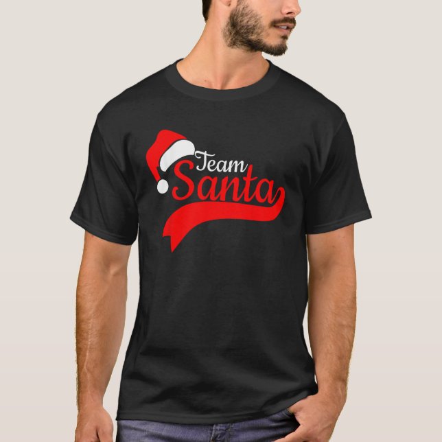 Team Santa Christmas Squad Familie Matching Pajama T-Shirt (Vorderseite)